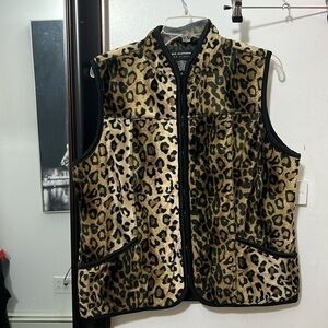B.C. Clothing animal print size medium zip up vest